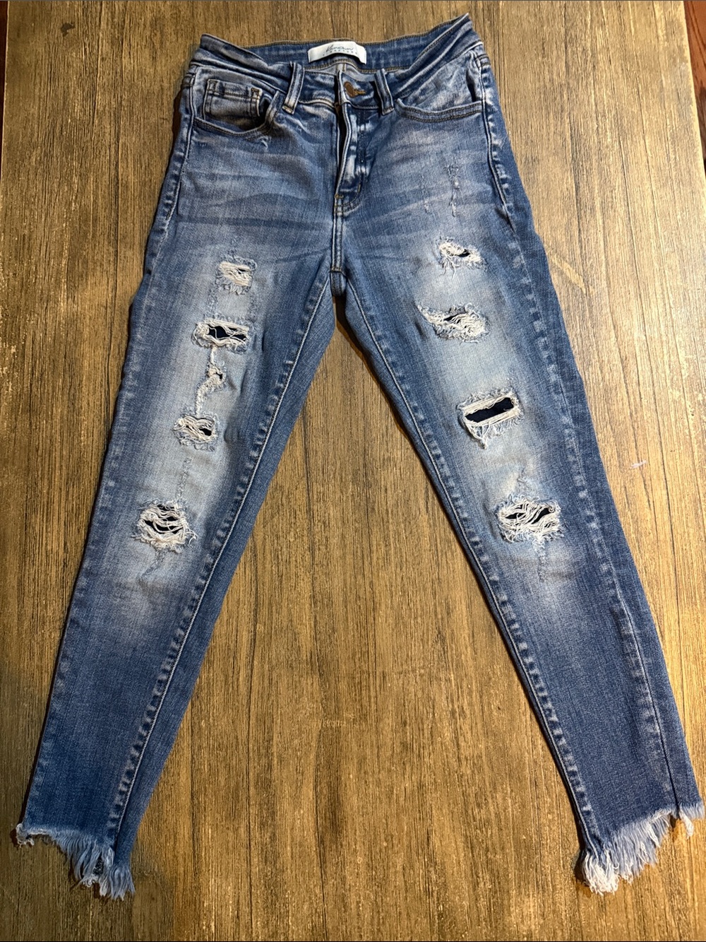 KanCan Medium Wash Distressed Skinny Jeans